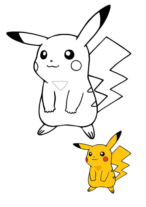 Free Pikachu Coloring Pages to Print on A4 